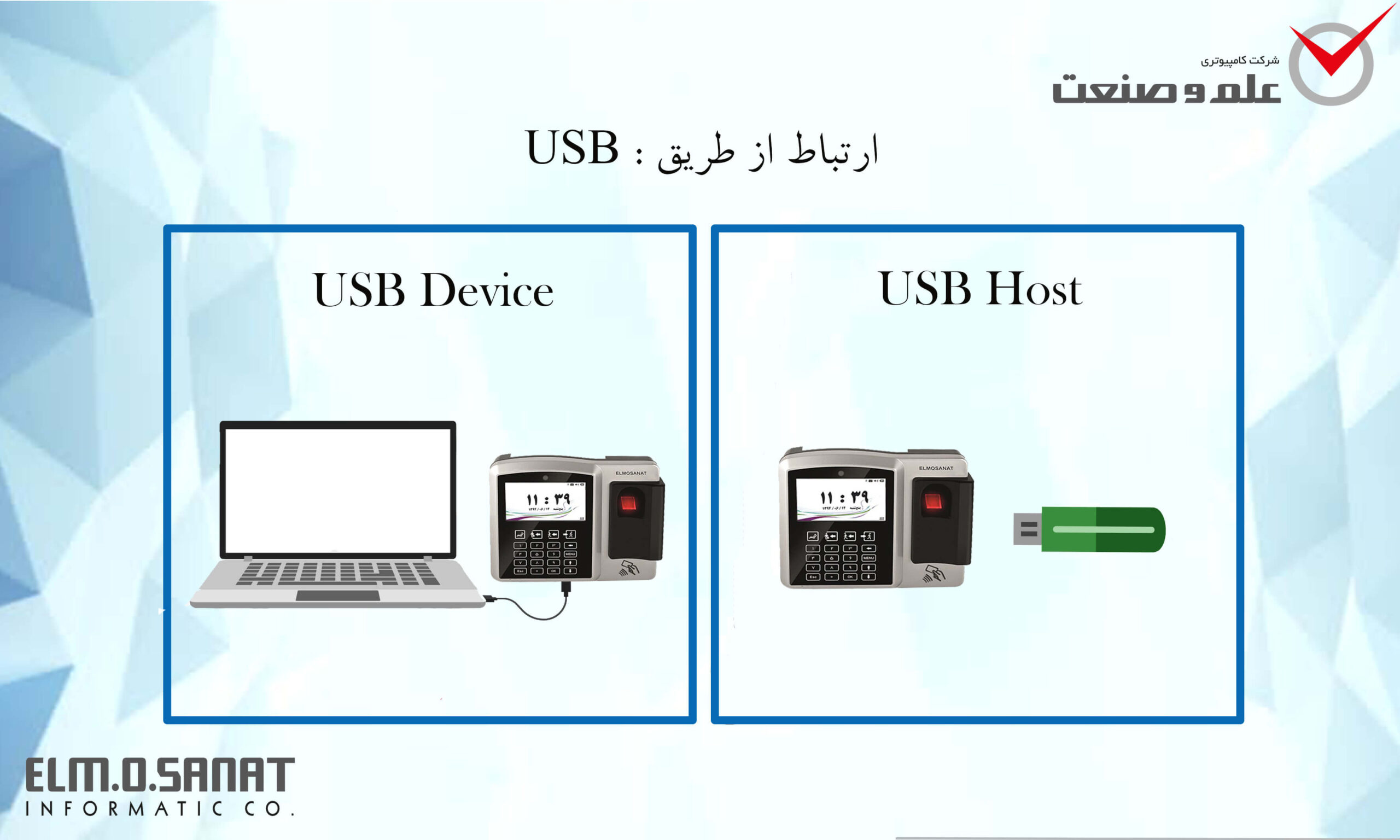 ارتباط دستگاه حضور و غیاب با نرم افزار